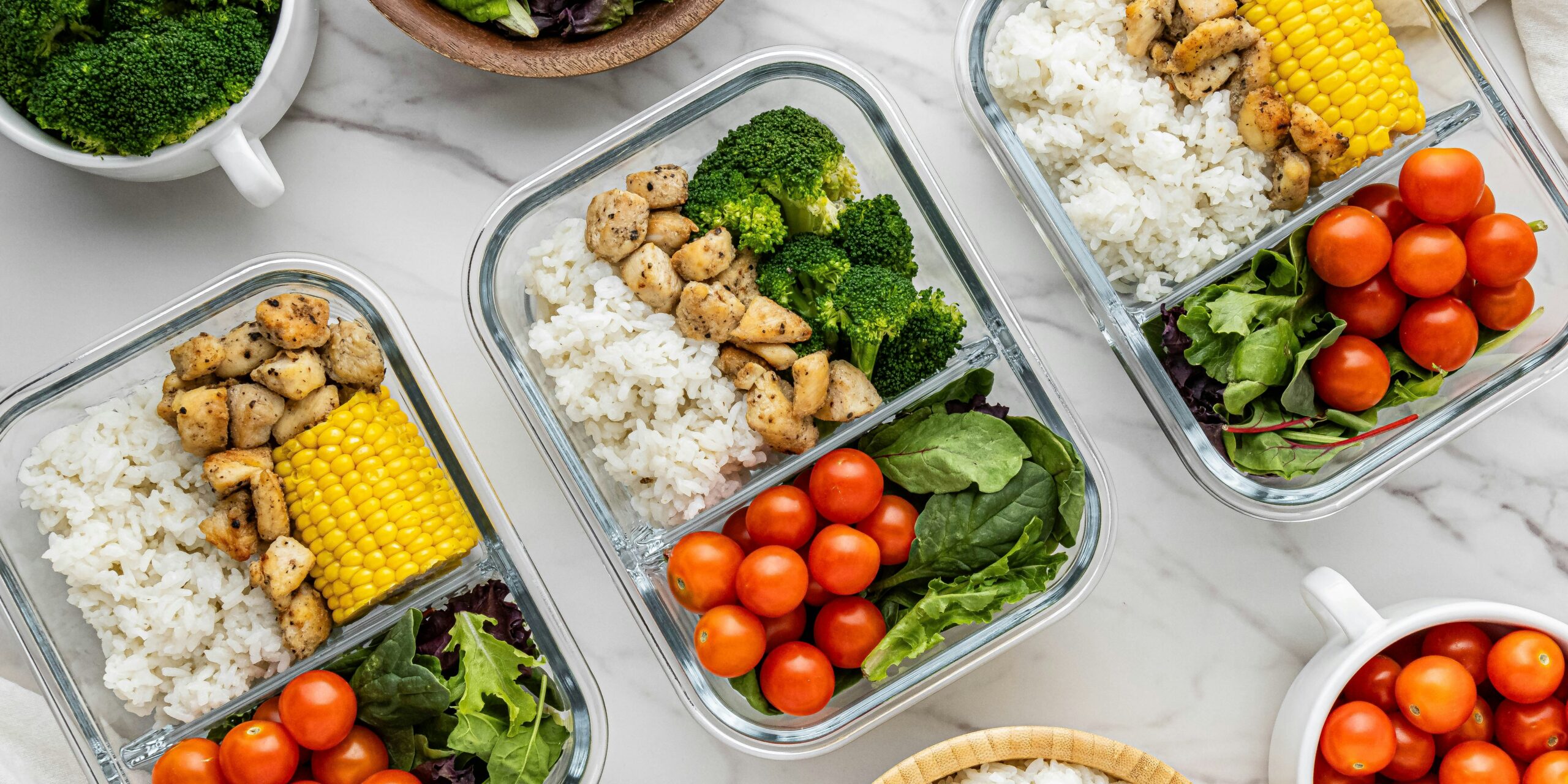 Meal prep: 3 boxed meals